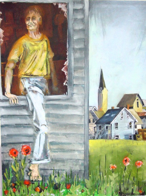 Mark Bisset. "Field Day". Oil on Canvas. 30" x 40". 2002
